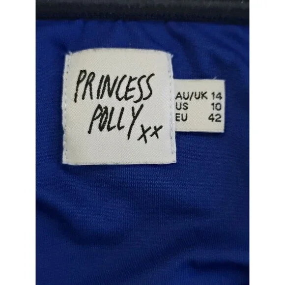 Princess Polly Micah Strapless Mini Dress Bodycon Blue Multicolor Size 10 - Picture 8 of 11
